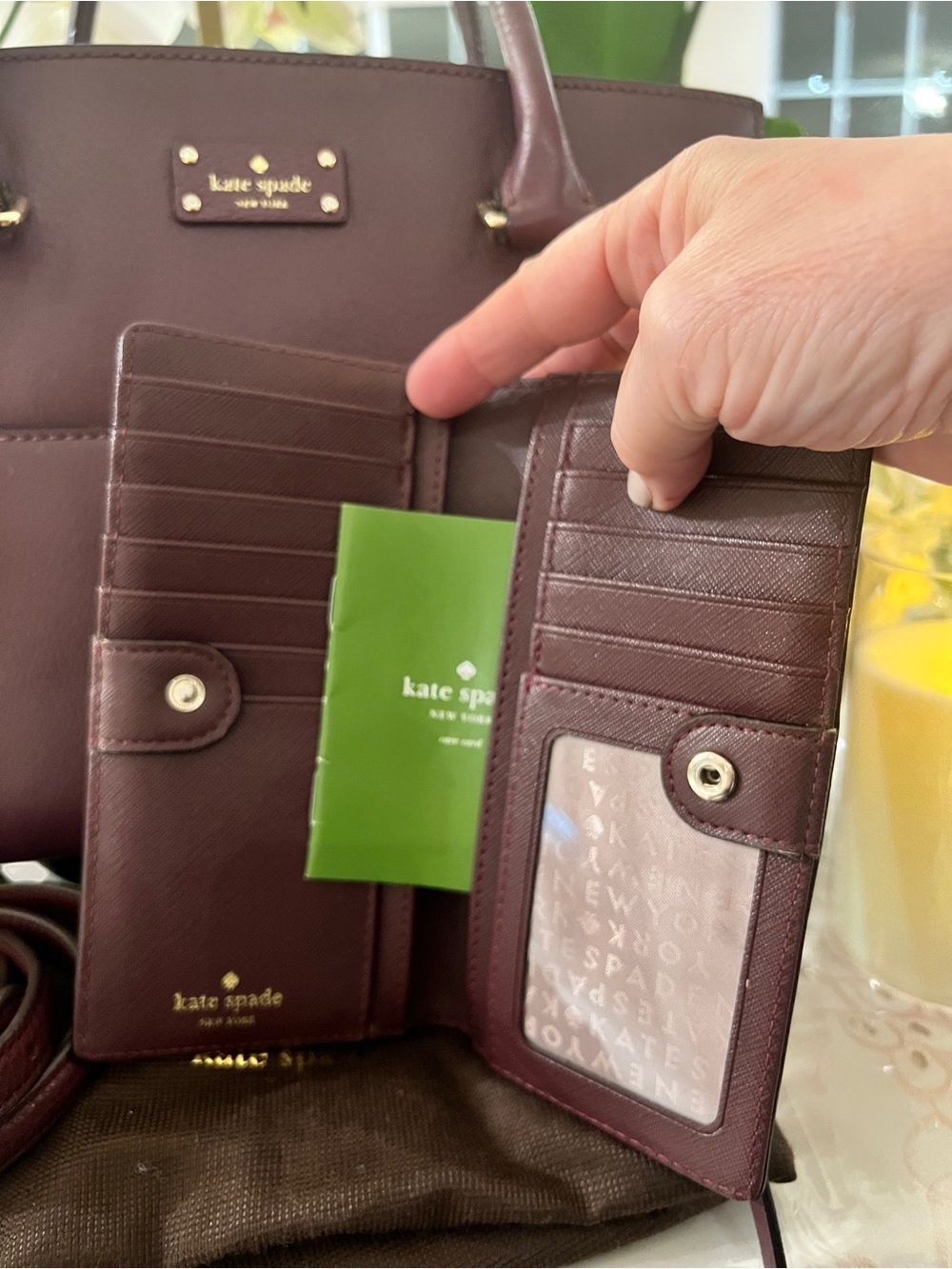 Kate Spade New York Grove Street Lana Plum Tote & Wallet Set - Picture 6 of 10